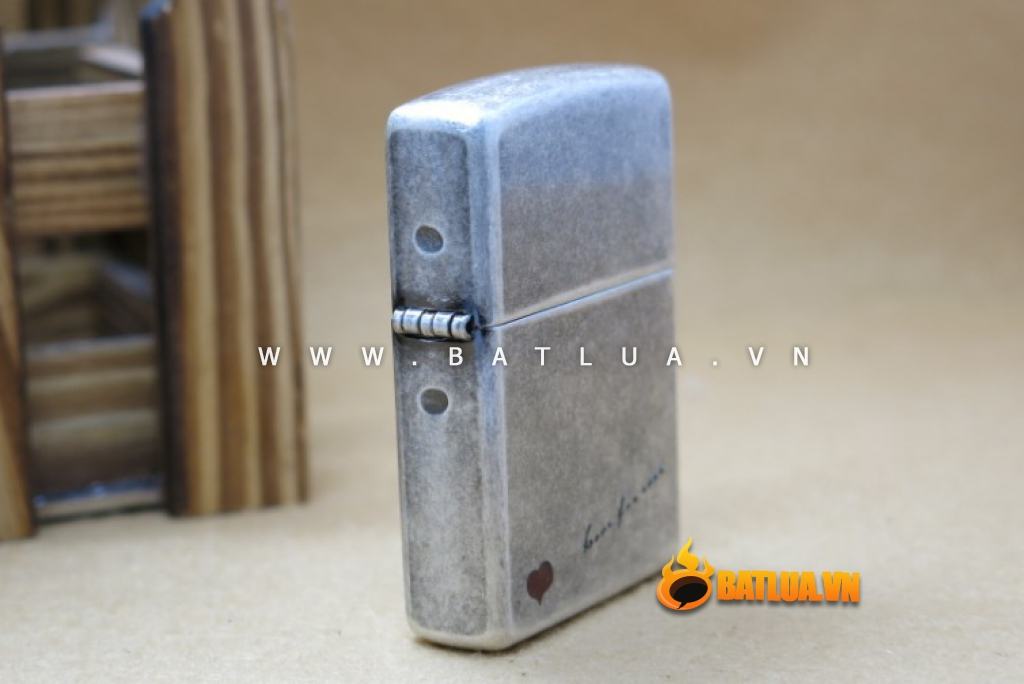 Bật lửa Zippo Chính Hãng bạc khắc chữ  love forever